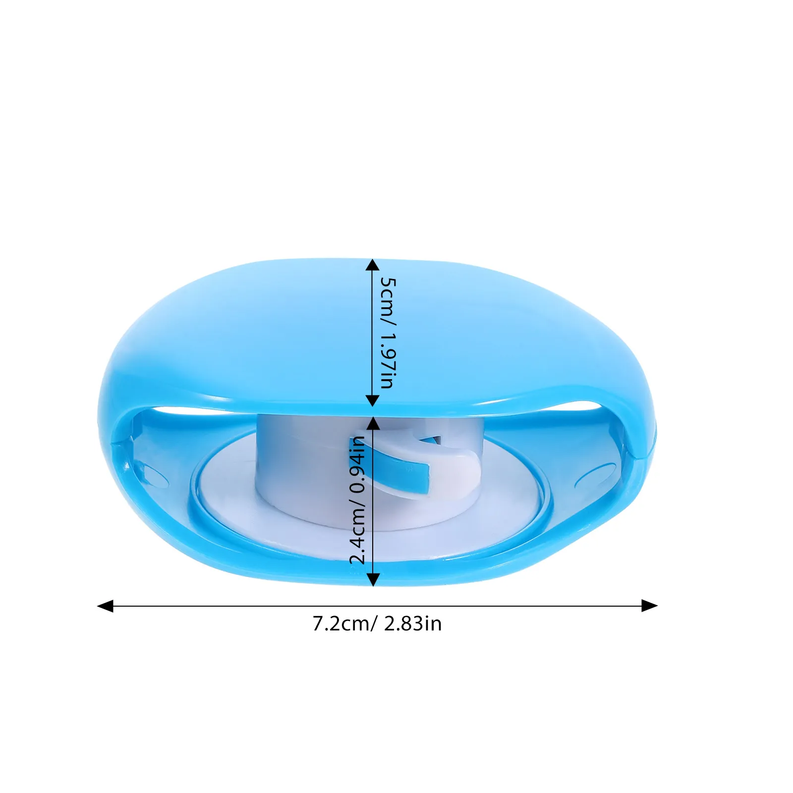 Automatic Roll Up Earphone Cable Organizer for Headset Charging Data Cords Portable Travel Home Use Pc ABS Blue