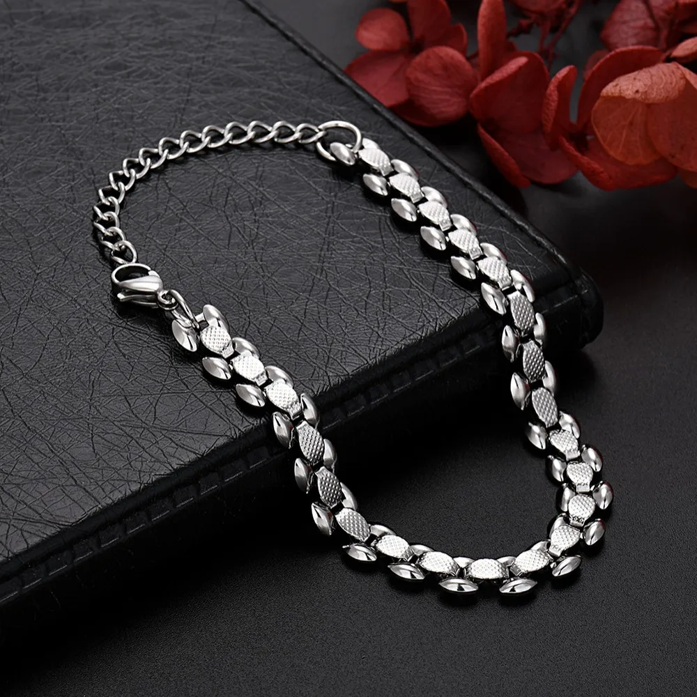 Special offer 18k Gold color Silver Plated Bracelets for Men Women luxury fashion Jewelry Wedding Party Couple gift 18+5cm