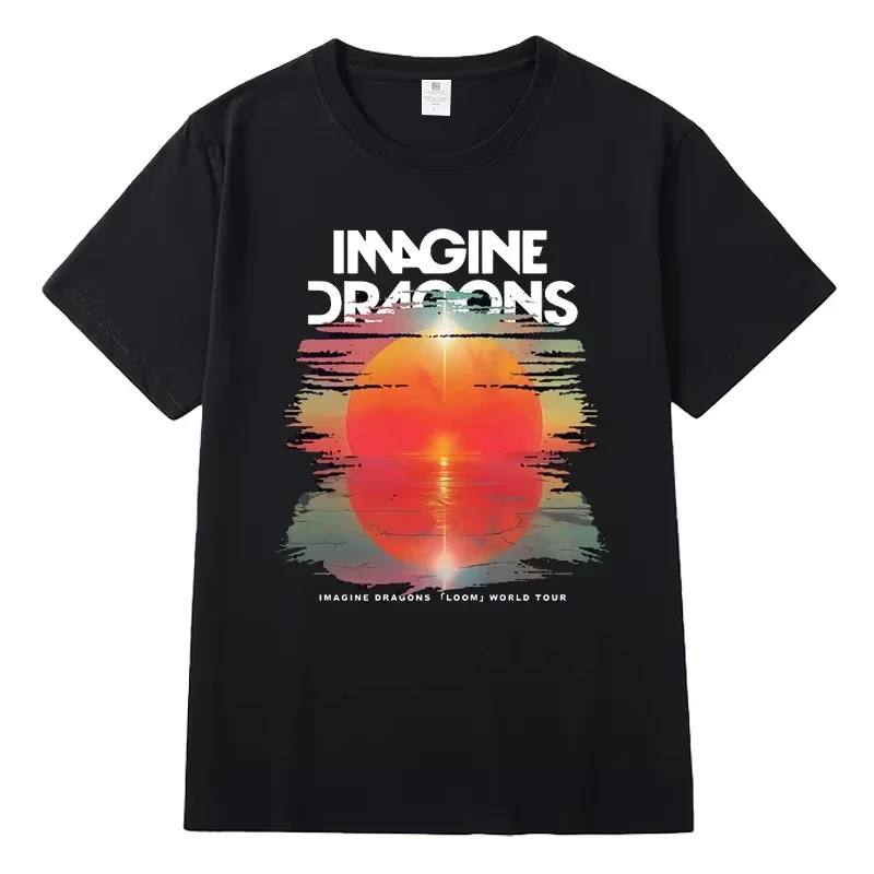 

2025 Imagine Dragons Concert Support Around LOOM The Same Short-sleeved T-shirt Men's and Women's Clothing Oversize Tees Summer