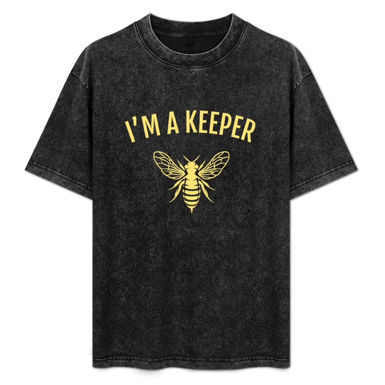 

Beekeeper I'm a KEEPER Bee humor T-Shirt Christmas Casual Short Sleeve Top