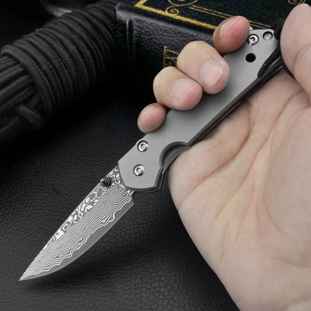 

Outdoor Survival Folding Kinfe D2 Blade Titanium Alloy Handle Military Useful Knife Popular Combat Multifunctional Tool
