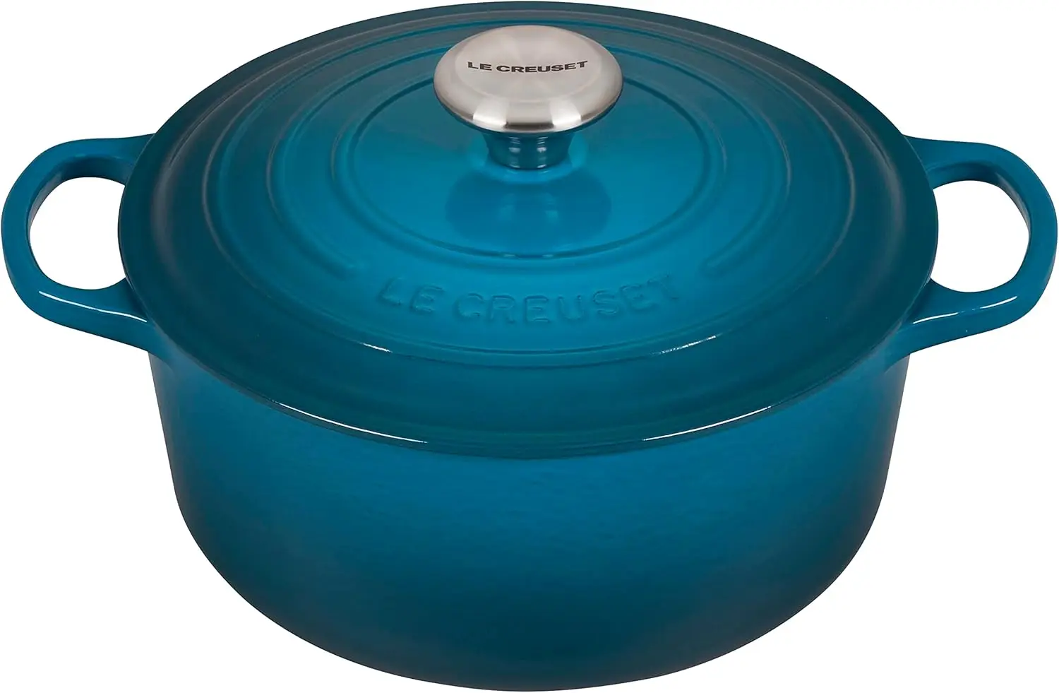 Enameled Cast Iron Signature Round Dutch Oven, 4.5 qt, Deep Teal