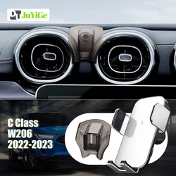 For Mercedes Benz C Class W206 2022-2023 2021 Car Mobile Phone Holder Special Fixed Bracket Solar Magnetic Wireless Charging
