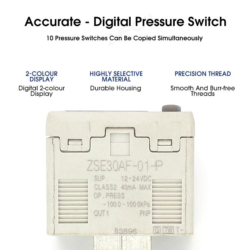 SMC Type ZSE30AF ISE30A Digital Display Pressure Electronic Pressure Switch Gauge ISE30A 01 ZSE30AF ZSE30A ISE40A ZSE40AF