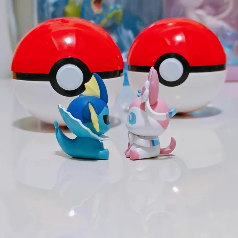 Pokemon Little Adventures Serie Gashapon Kapsel Spielzeug Eevee Familie Mini Anime Figur Blind Box Sammlung Ornamente Kinder Geschenke