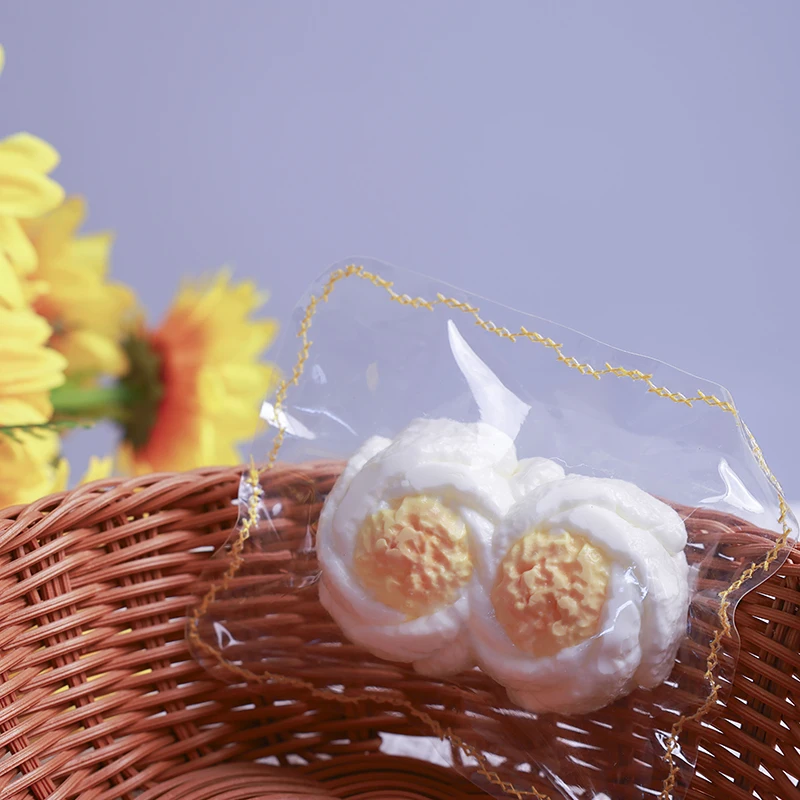 ZOCO Handmade Double Egg Yolk Cake Silicone Squeeze Toy Christmas Party Sensory Stress Relief Gift Bulk Custom Order Best Gift