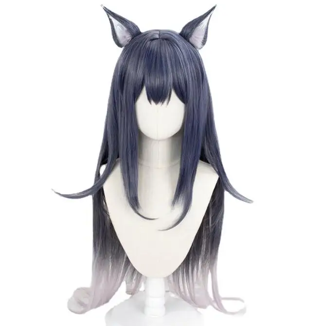 

Texas The Omertosa Cosplay Wig Fiber synthetic wig Game Arknights Cosplay gray blue gradient silver gray Long hair