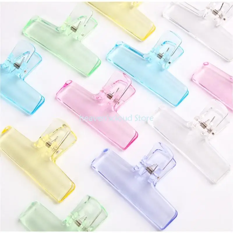 Y88b 10 종이 종이 클램프 명확한 아크릴 용지 클립 클립 파일 종이 클립 사무실