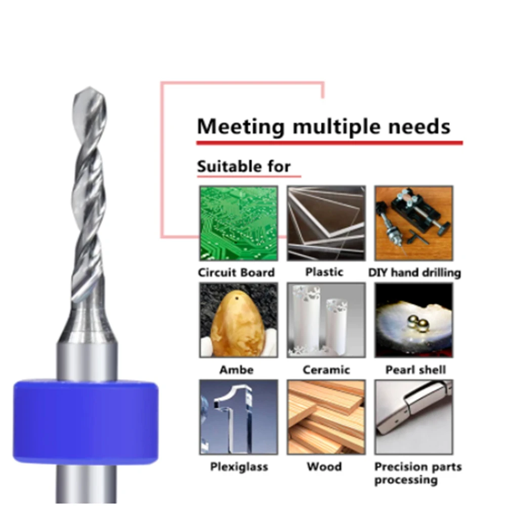 Juego de microbrocas de carburo, broca de perforación CNC, placa de circuito de impresión, broca de aleación dura, broca de PCB, juego de brocas de