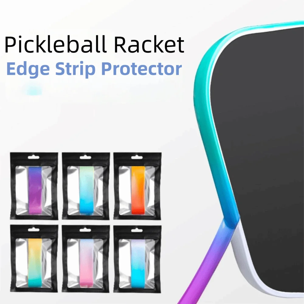 

16mm Pickleball Racket Edge Sticker Gradient color Durable Paddle Head Edge Tape Shock Absorption Frame Protective Tape