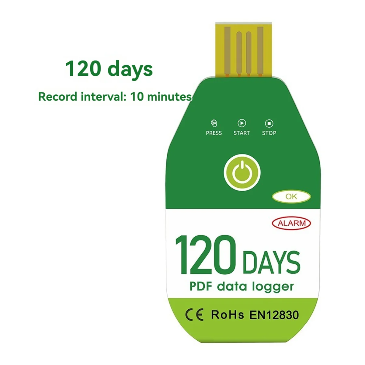 AS95-3X USB Temperature Data Logger Temperature & Humidity Recorder Alarm Thermometer Recorder Tester Report PDF 120 Days