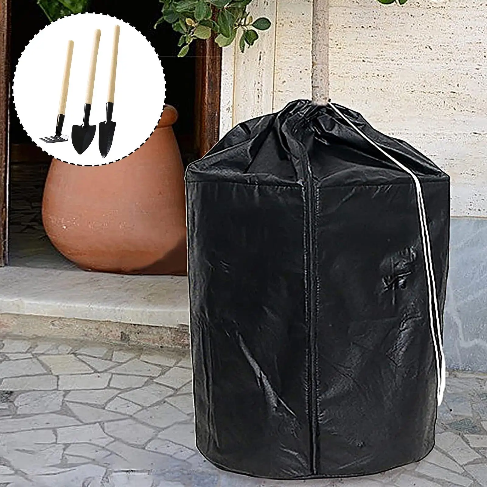 Winter Plant Protection Antifreeze Thermal Insulation With Drawstring Zipper Flower Pot Cover For Winter For Flowers Shrubs