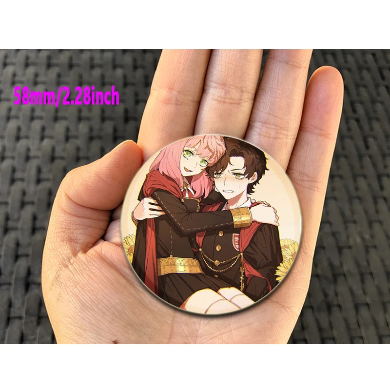 32/44/58mm Hot Anime SPY X FAMILY Brooch Anya Forger Yor Forger  Cosplay Pins Clothes Bags Accessories Gifts