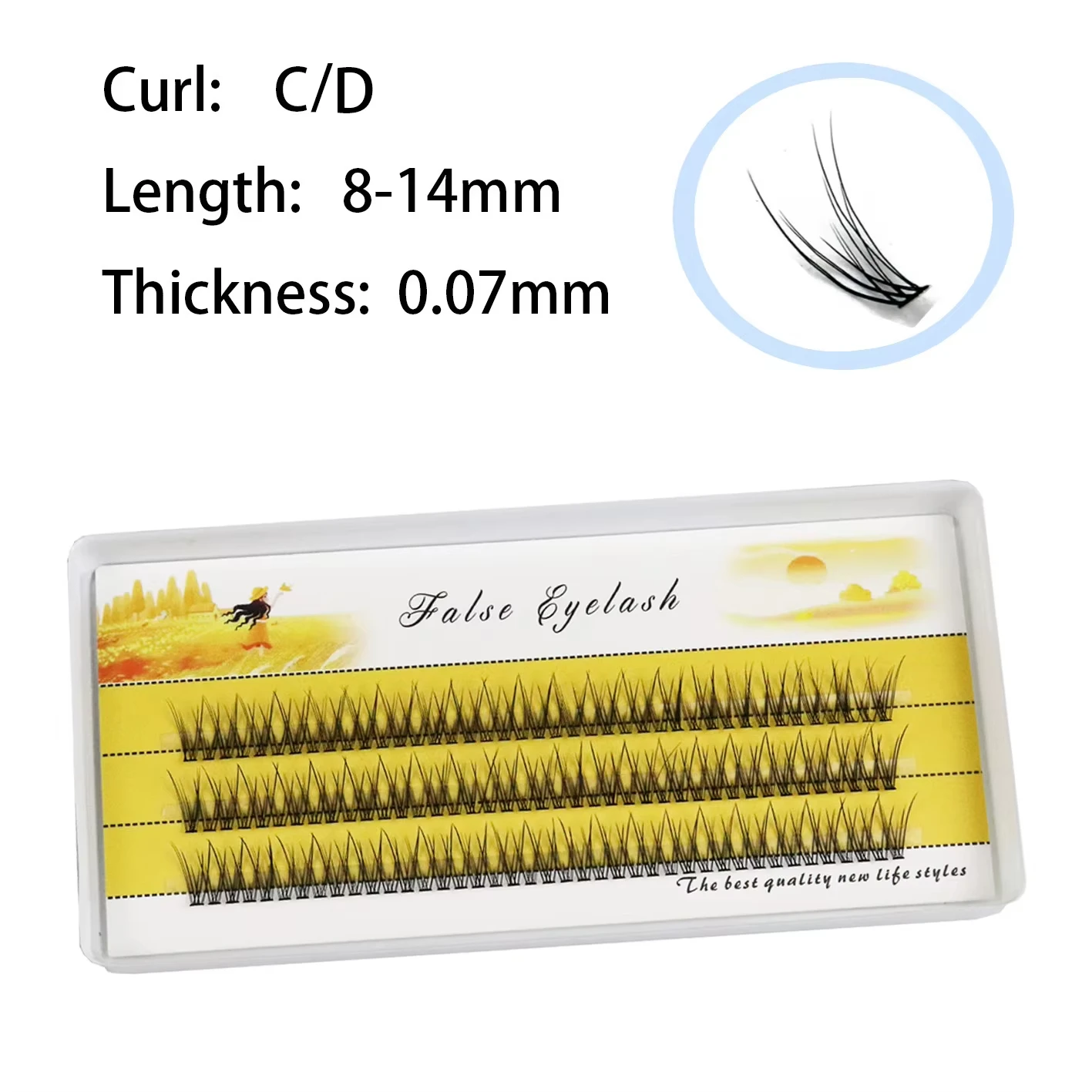 

1/Box 120 clusters Mink Eyelashes Individual Natural 3D Russia lashes Extension Makeup tools Lashes wholesale