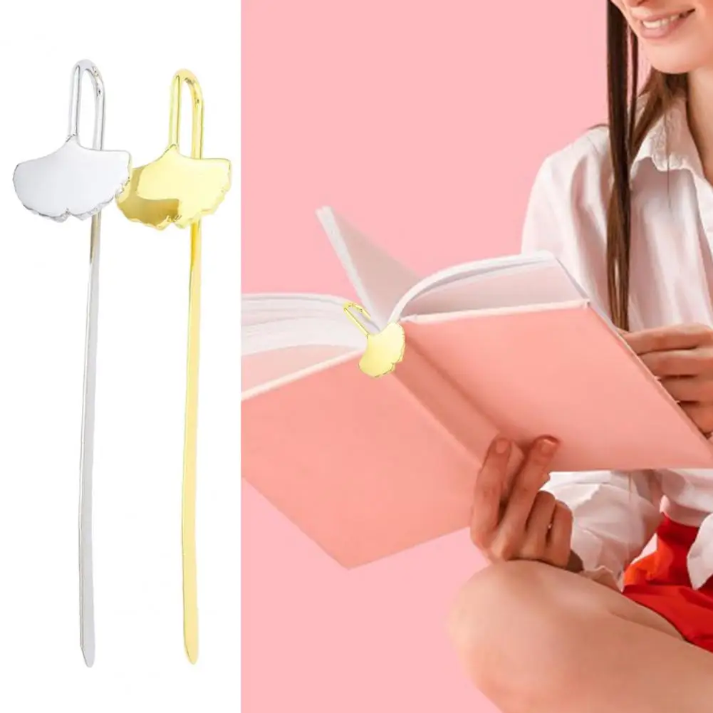 Pembatas Buku baca Ginkgo berbentuk daun terukir pembatas buku logam tahan lama penanda halaman buku untuk pecinta buku