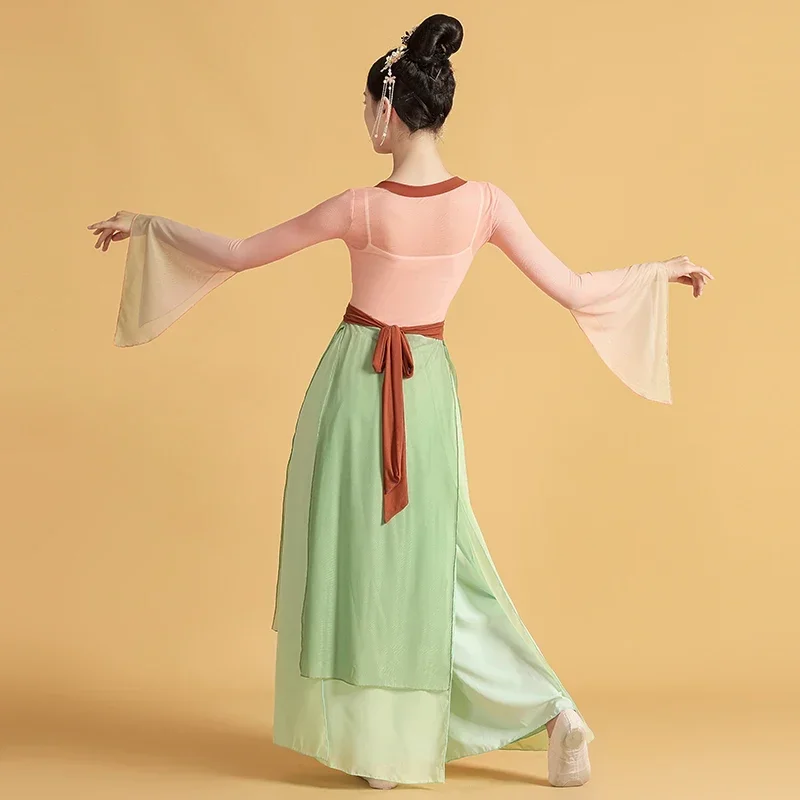 Trajes nacionais de dança clássica elegante yangko dança wear feminino moderno traje de dança hanfu roupas yangko prática wear
