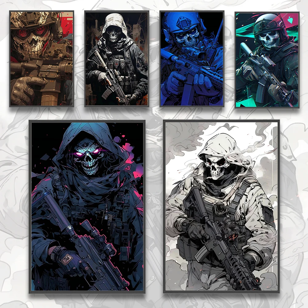 

FPS Game Call of Duty Self-adhesive Poster Wallpaper Figures Photos Home Decoration Painting Pictures Wall Art Bedroom Boy Gift