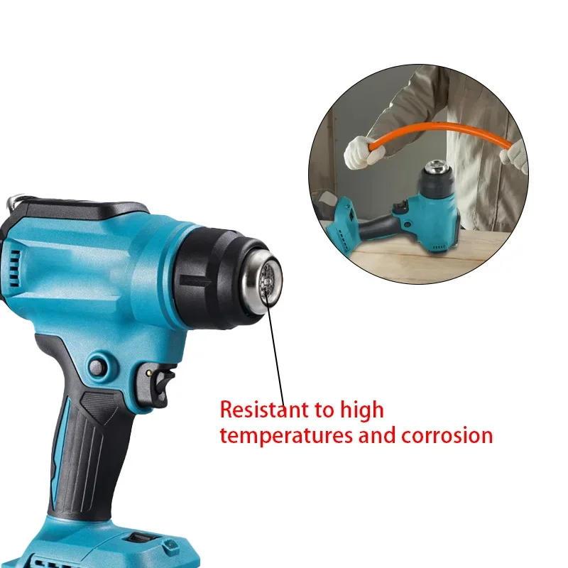 Pistola de calor retrátil de 18v, herramienta de embalagem, pistola de ar quente, secador de ar, soprador térmico de solda com di