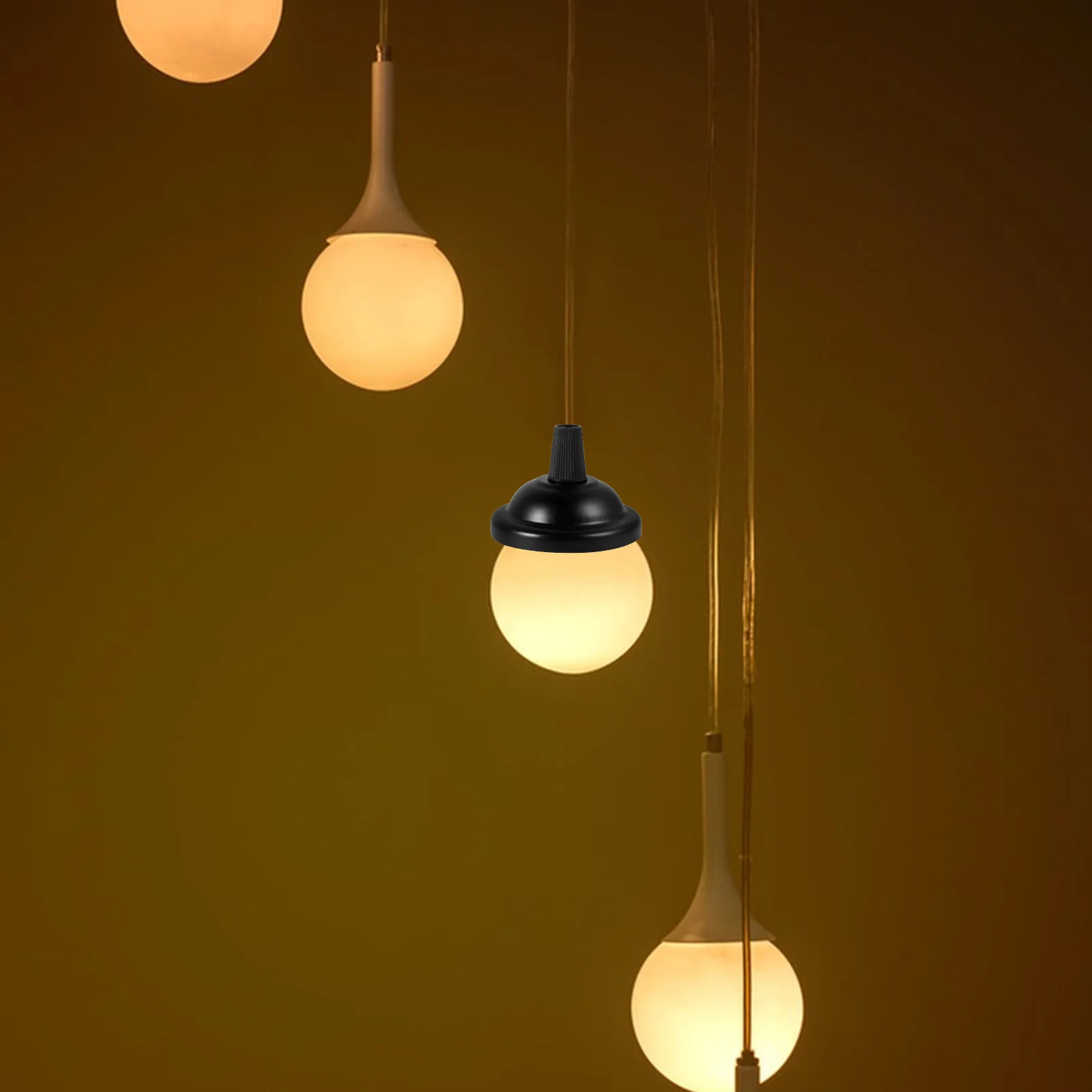 

4Pcs Vintage Pendant Light Canopy Base Replacement Heavy Duty Metal Lamp Holder Parts for Ceiling Lighting Fixtures DIY