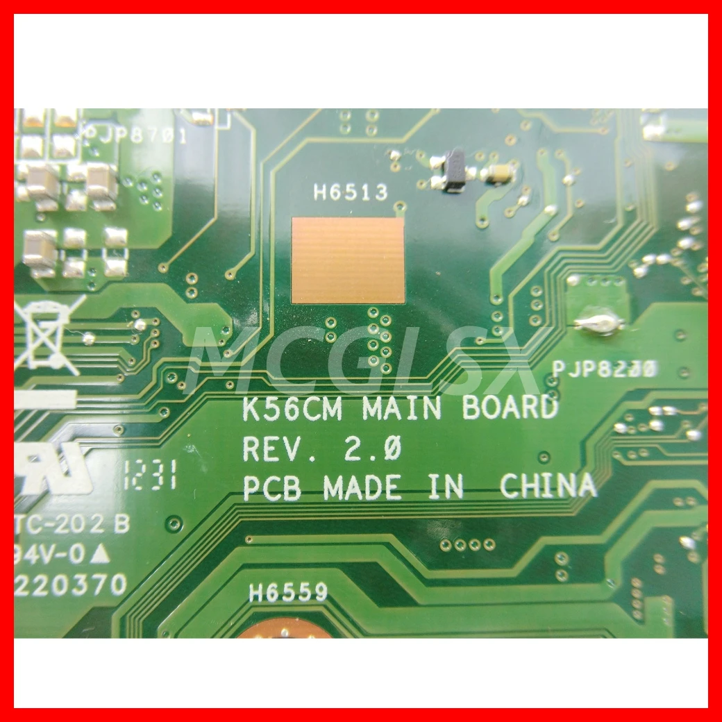 Imagem -04 - Placa-mãe Portátil para Asus K56ca K56c K56cm K56cb S550c S56c A56c Mainboard com Cpu i3 i5 i7 100 Testado ok