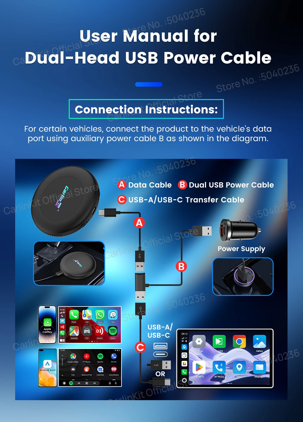 CarlinKit Android 16 Ultra 2 CarPlay Ai Box CQ4390 8G+128GB Bildschirmspiegelung Kabelloses Android Auto Split-Screen FOTA Für Netflix – Detail 13