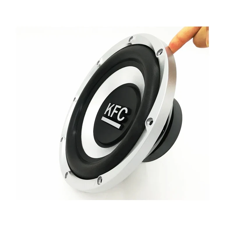 New 1pc 10 inch  Big Foam Paper Cone Coating Car Subwoofer Custom Frame Silver None-press Paper Cone 4Ohm Audio Speaker