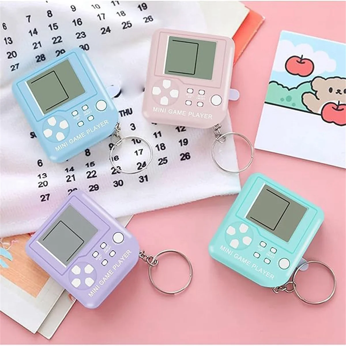 12Pcs Party Favors Keychains for Kids Video Game Keychains for Backpack Birthday School Party Favor Supplies Key Chains