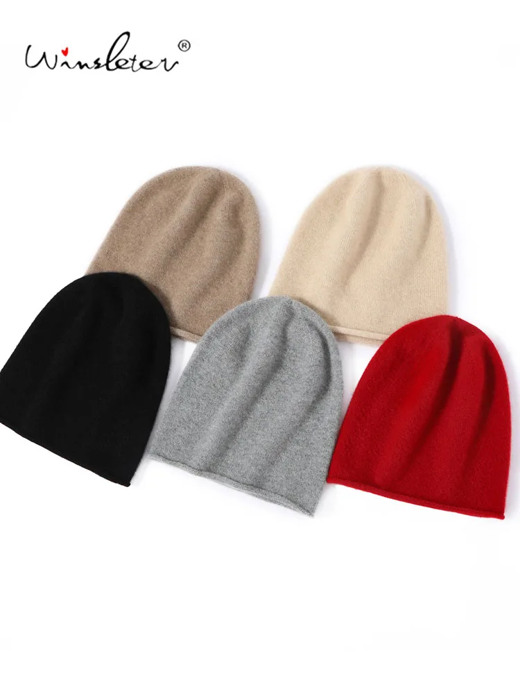 Winsleter-100%Cashmere Elegant Knit Hat, Ear protection, Unisex Korean Versatile Riding Windproof Warm Cap, 2026 Autumn A69216CC