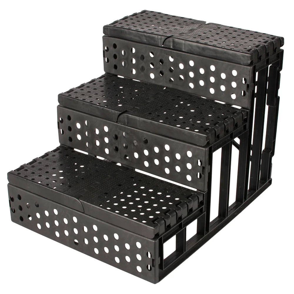 Wholesale Manufacturer Stable Plastic Multicolor Plush Carrier Portable Foldable Pet Ladder Dog Stairs