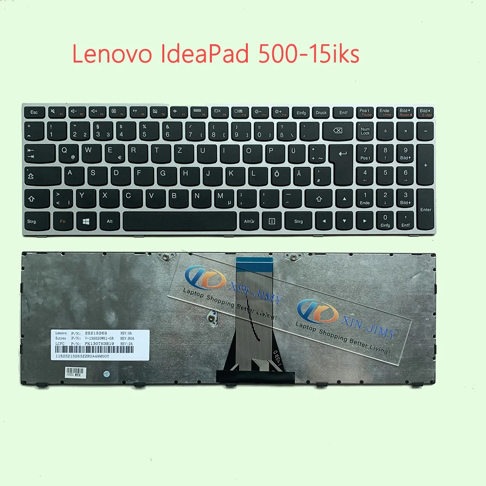 Keyboard For Lenovo 500-15iks 15isk 17ISK, 305- 15ABM 15IBD 15IBY 15IHW, 500- 15ACZ 15ISK no backlit German Layout