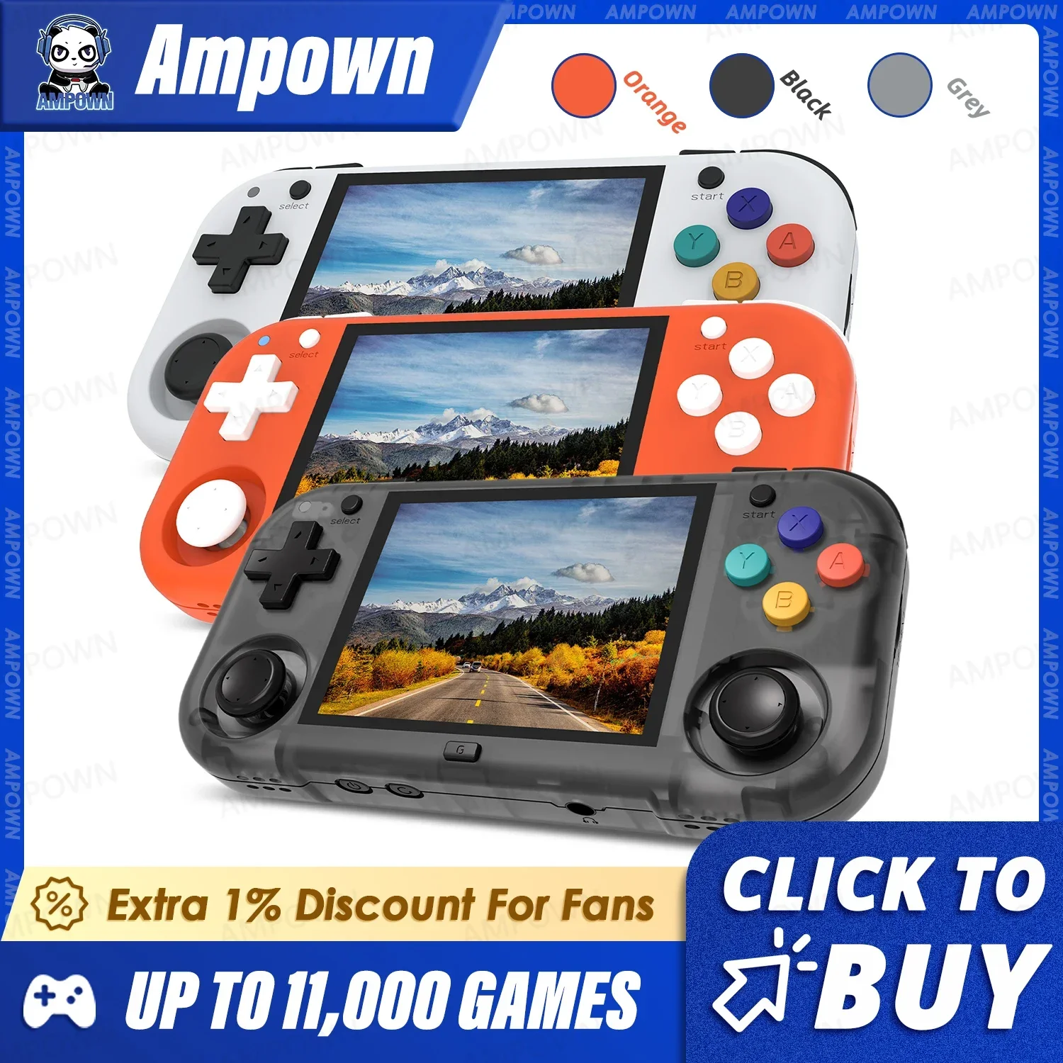 Ampown XU MINI M Handheld Game Console 2.8'' Screen Linux OS MINIM Retro Simulator Video Player Portable Console Children Gifts