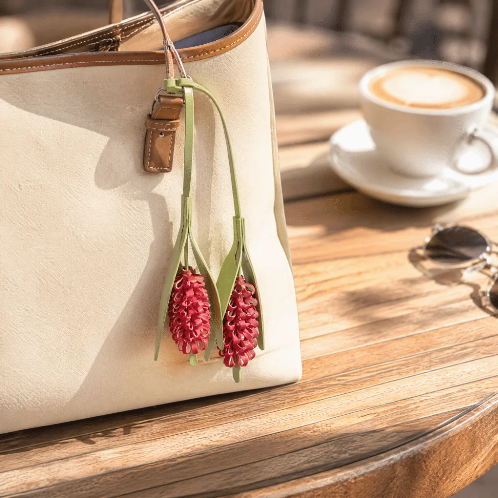 Cute Elegant Faux Leather Lavender Pendant Vintage Versatile Floral Backpack Ornament Handmade Portable Bag Charm Daily