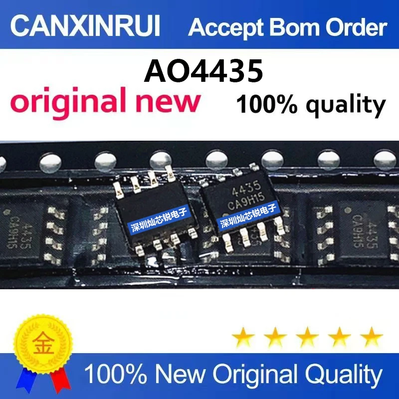 (5-100pieces)Brand New Original AO4435 SMD SOP8 P-Channel Low-Voltage MOSFET