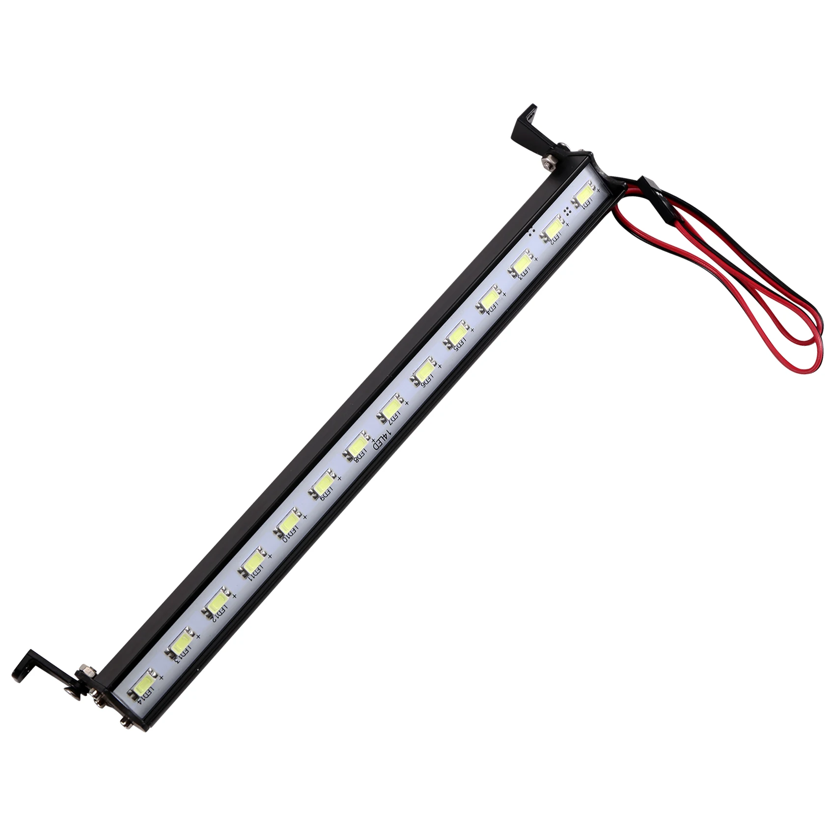 BEDW-180Mm LED ライトバールーフランプライト軸 SCX6 1/6 RC カーアップグレードパーツ