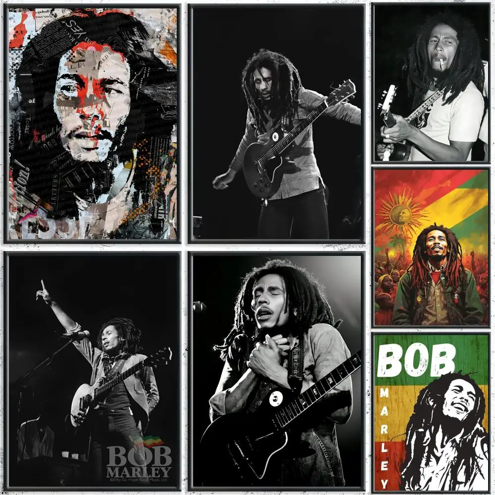 Legendary Rock Singer Bob Marley Poster HD Waterproof Self-Adhesive Wall Art – Multi-Scene Use, Top Gift Pick
