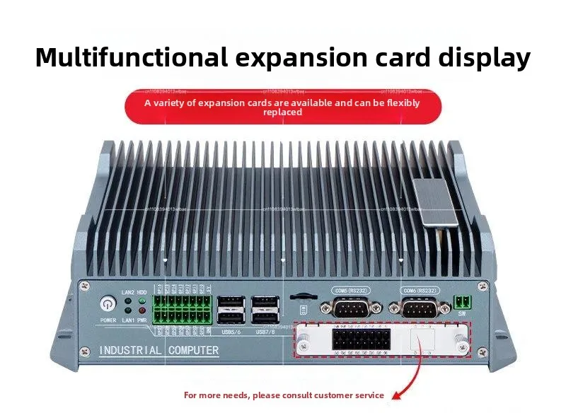 Embedded Industrial Host Computer, Multi-gigabit Network Port, Multi-serial Port Expandable, Fanless Cooling