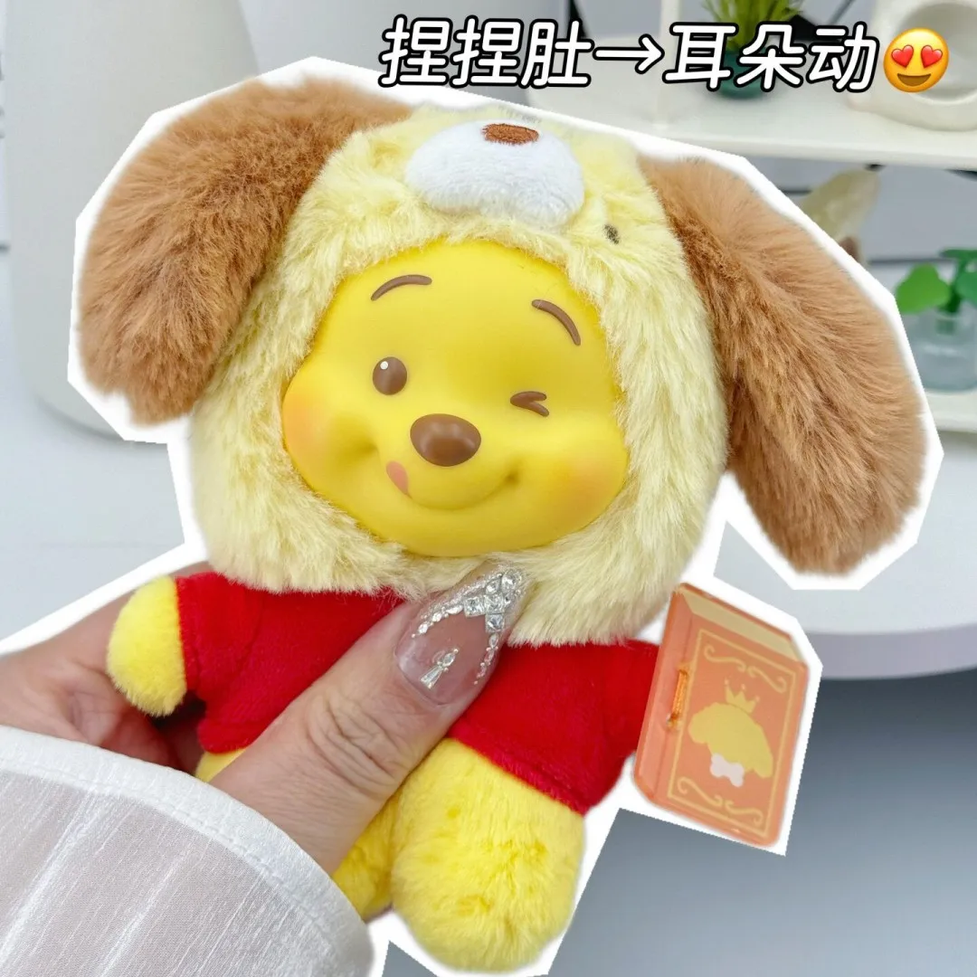 Libro de cuentos de animales Original de Winnie The Pooh, caja ciega de cara de vinilo, colgante, bolsa de muñeca, colección de decoración, regalo de Navidad para niños