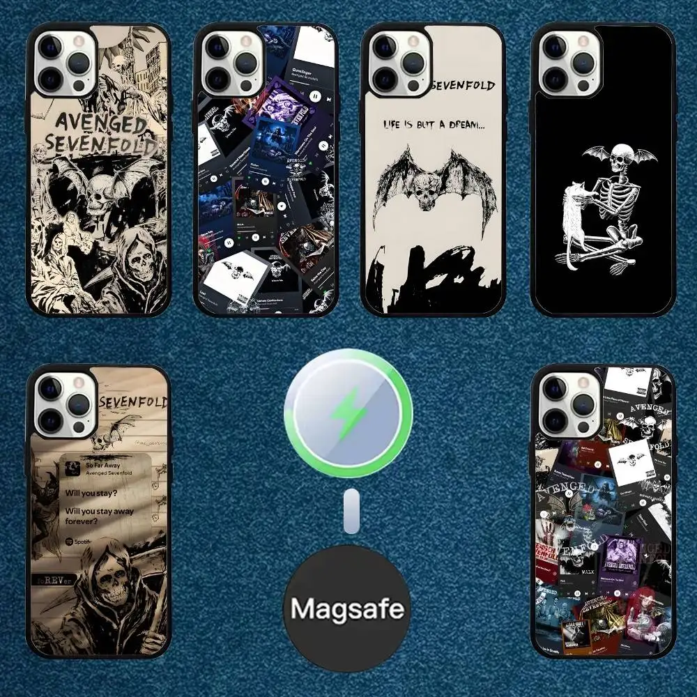 

Чехол для телефона A-Avenged Sevenfold для iPhone 16,15,14,13,12,11, Plus, Pro, Max Mini Magsafe с магнитной беспроводной зарядкой