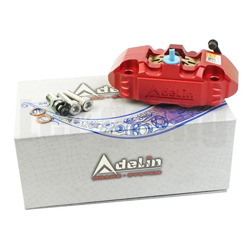 Original Adelin Motorcycle 4 Piston Brake Caliper Adl-14 82mm Mounting For Dirt Bike Yamaha Kawasaki Suzuki Scooter Modify