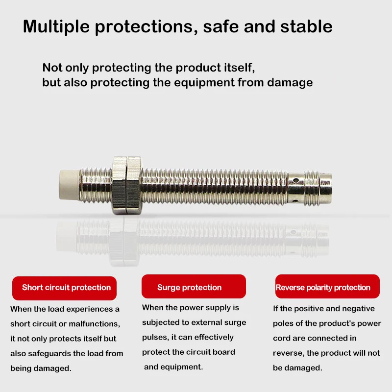 M8 pin-type TRC08 proximity switch, NPN direct current PNP three-wire DN normally open-close DP2 sensor
