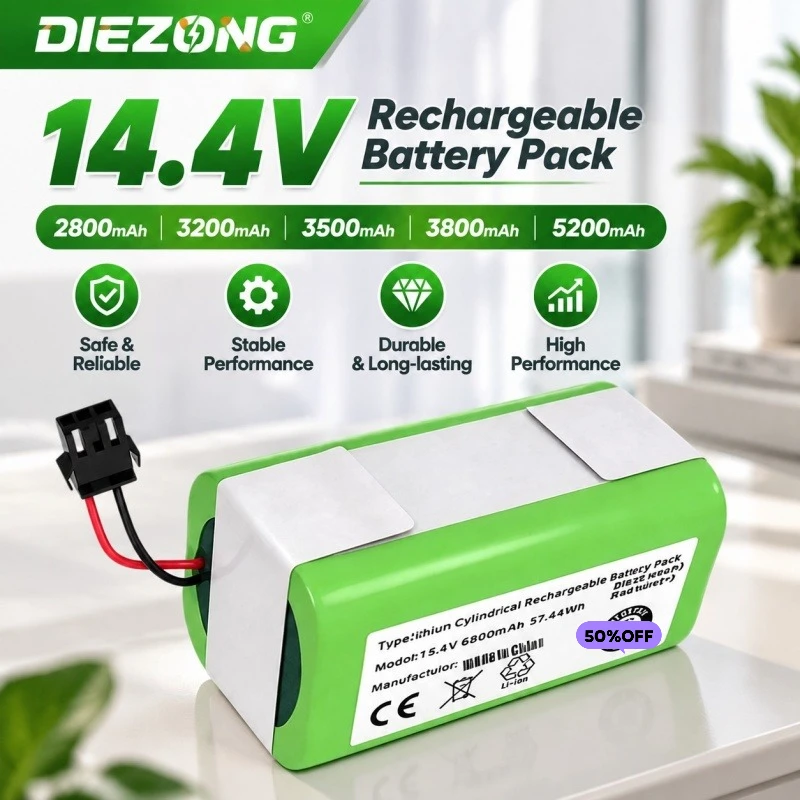 14.4V 5200mAh Lithium Battery | Vacuum Cleaner Replacement Battery Compatible with M210/M210B/M210P/M213/M213S