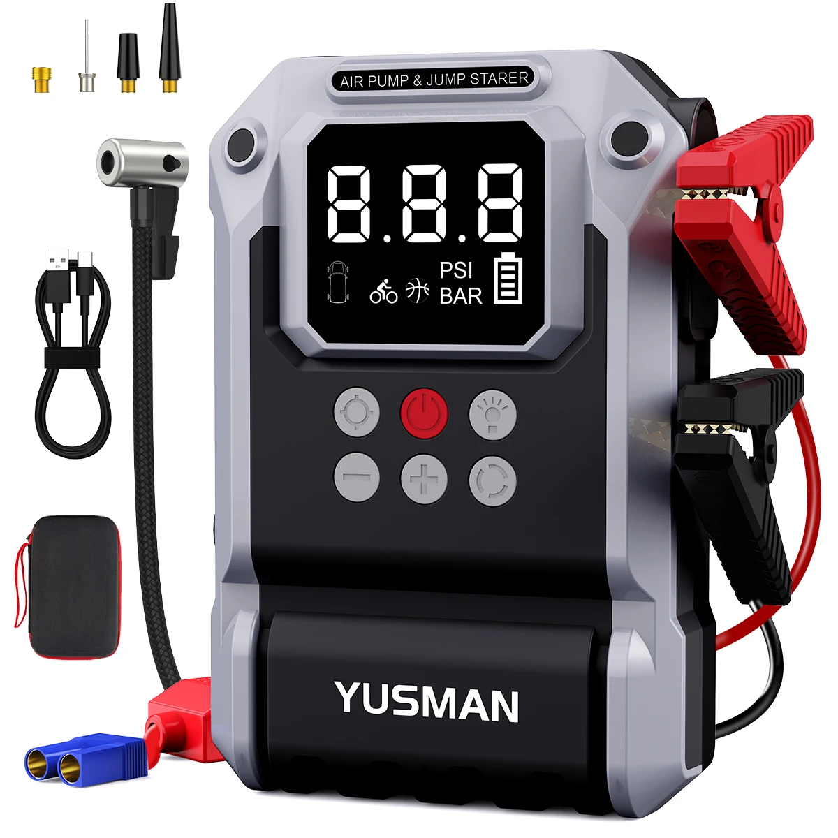1000A/1500A piekstroom Jump Start Powerbank Noodaccu Booster Powerbank Start Powerbank Booster voor 12V benzine- en dieselvoertuigen - afbeelding 1