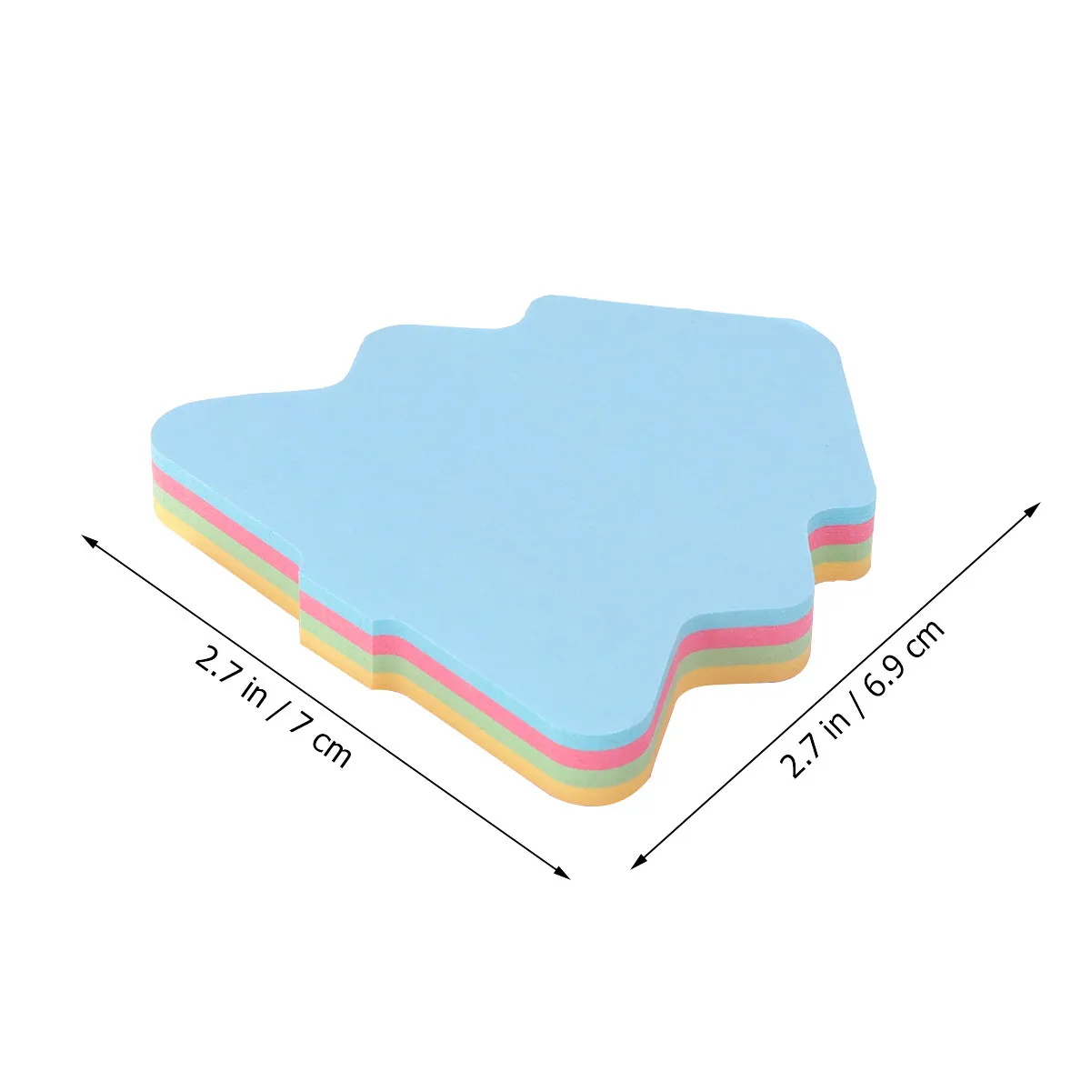 1200Pcs Mini Christmas Tree Shaped Reusable Adhesive Memo Pads No Trace Removal Ideal for Office Study Revision