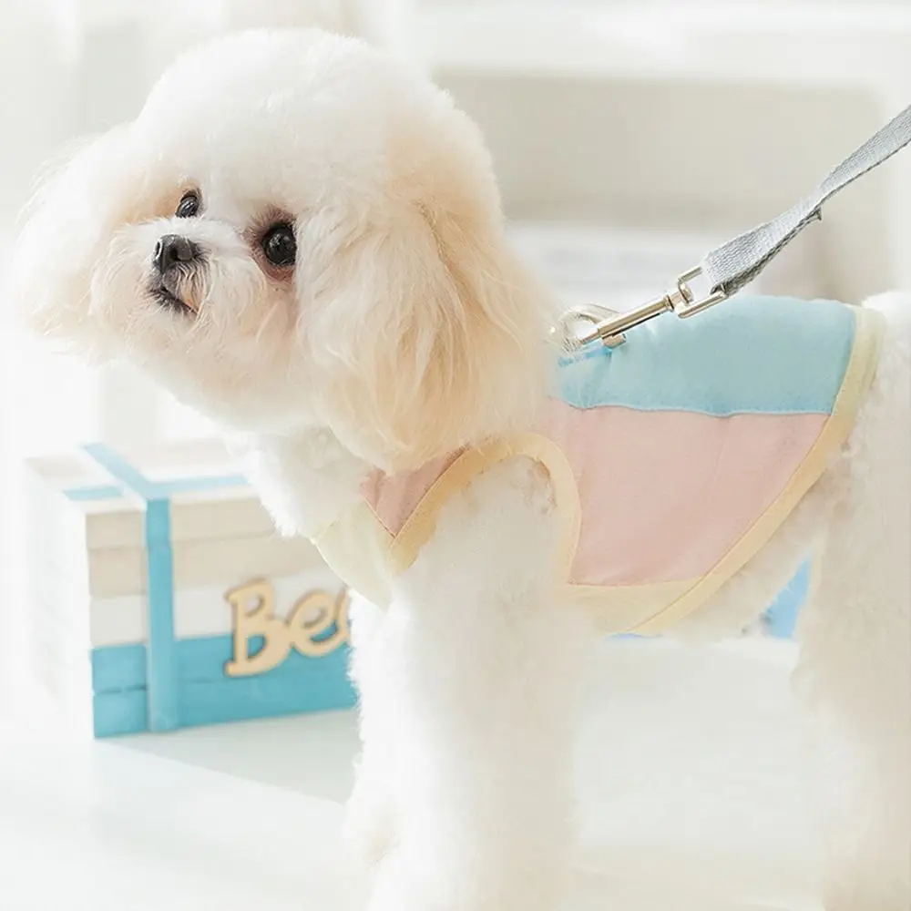 

Mesh Dog Candy Colored Vest with Small Butterfly Comfortable Pet Traction Vest Breathable Sun Protection Cool Pet Dog Clothing