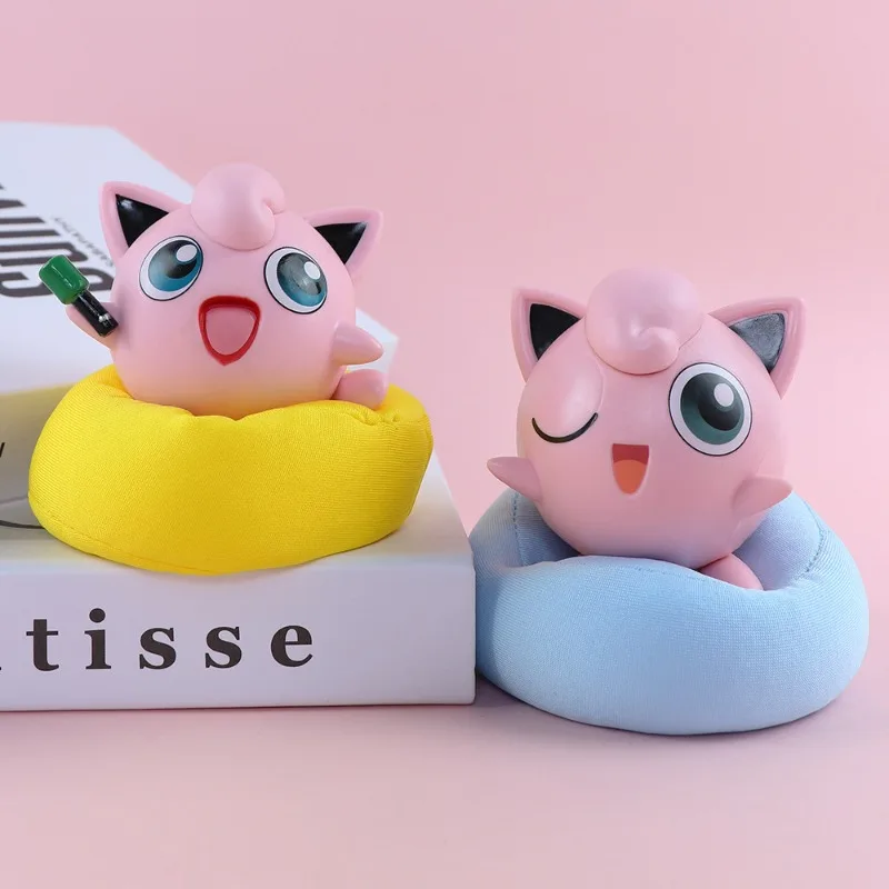 الغناء Jigglypuff تمثال الكرتون Jigglypuff سيارة الديكور كيس فول وسادة أنيمي البضائع هدية عيد عادية وأنيقة