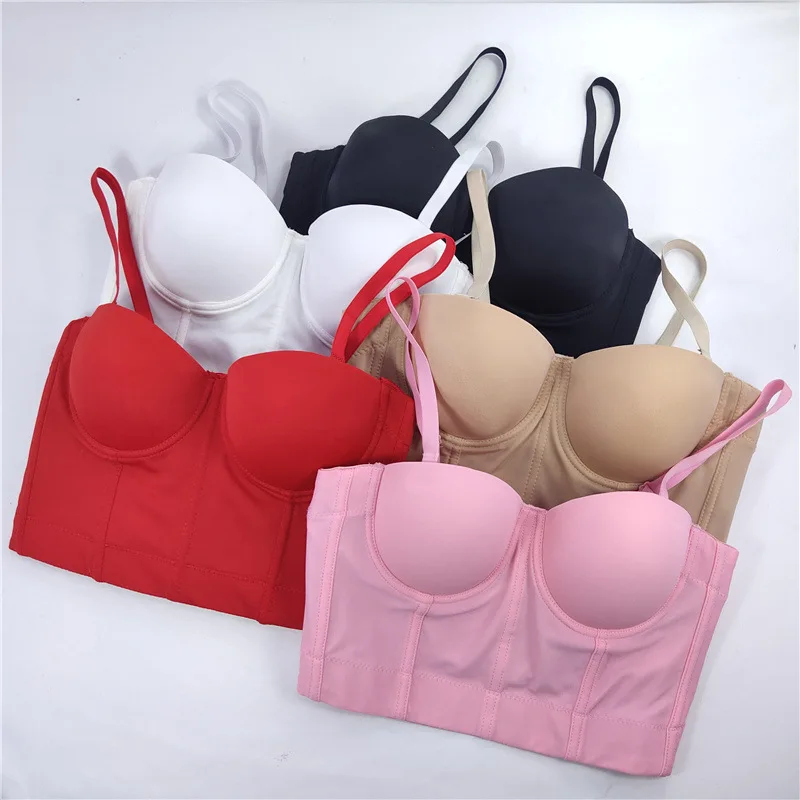 Sexy Seamless Bras For Women Wire Free Nonwire Push Up Brassiere V-neck Bralette Women's Soft Underwear Female Lingerie Intimate