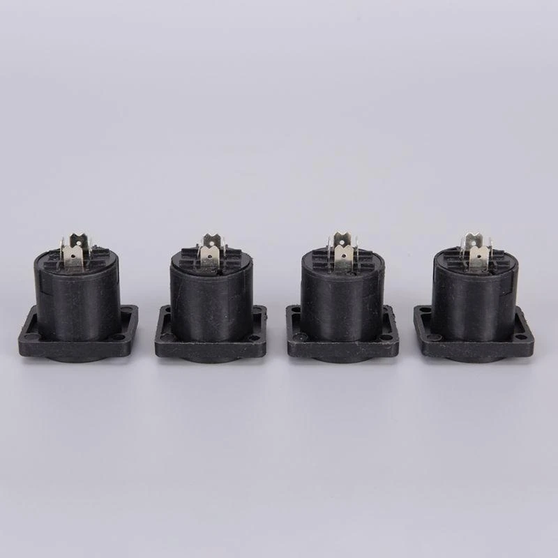 10 PCS 4 Pin Speakon Female Socket PCB Mount for Audio Loudspeaker
