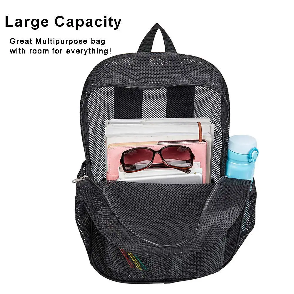 

Women's Mesh Breathable Backpack Portable Hollow Casual Outdoor Travel Storage Bag