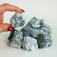 Raw Stone Moss Agate Perfect for Tumbling, Fountain Rock, Wire Wrapping, and Home Decor Crystal Stones