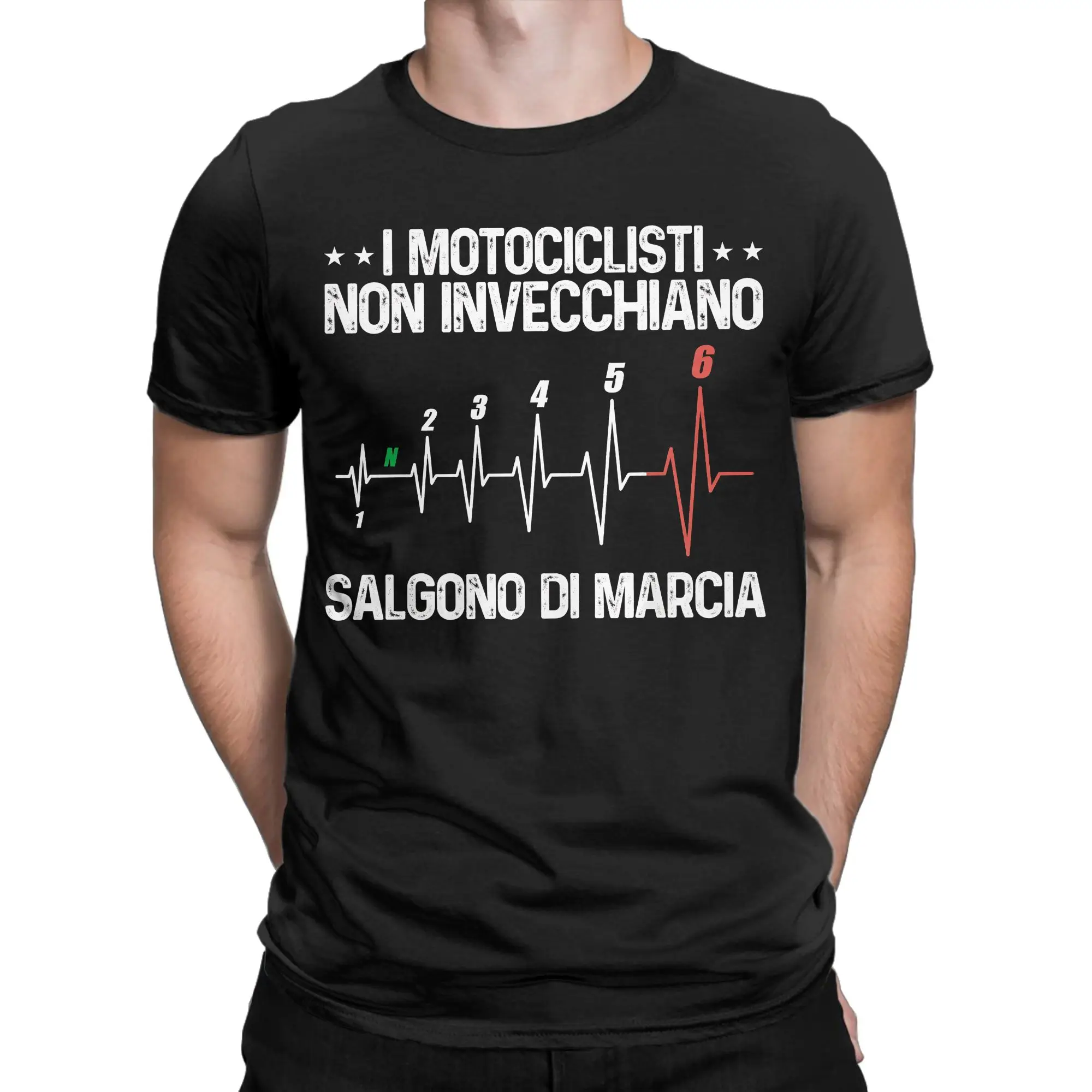 

Moto I Motociclisti Non Invecchiano Motociclista Maglietta Graphic Printed T Shirt for Men Women Cotton Tee Shirt Clothing